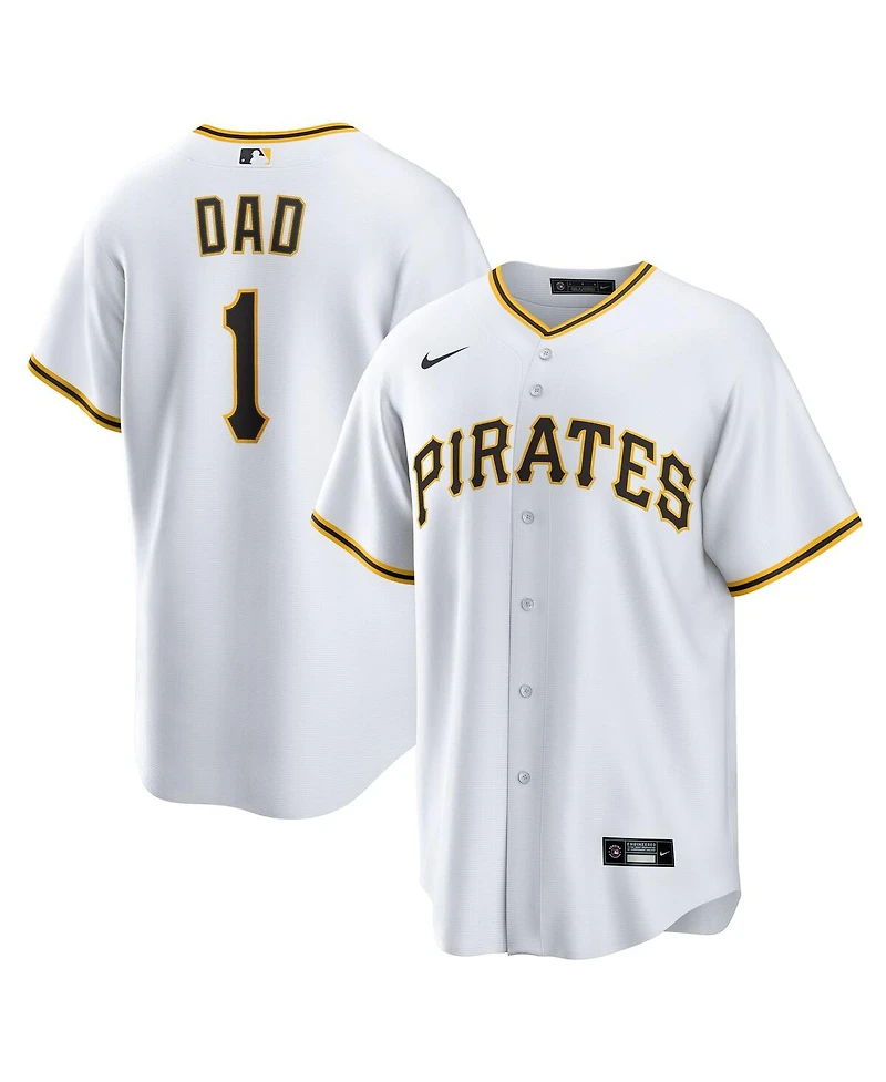 Nike Men's White Pittsburgh Pirates 1 Dad Home Replica Jersey