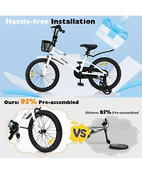 18 Inch Kids Bike with Training Wheels and Coaster Brake