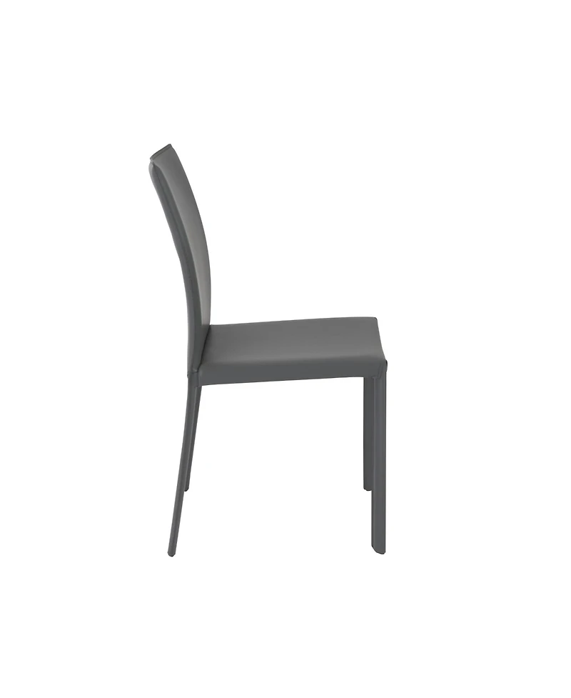Set of 2 Dining Side Chairs with Padded Seats