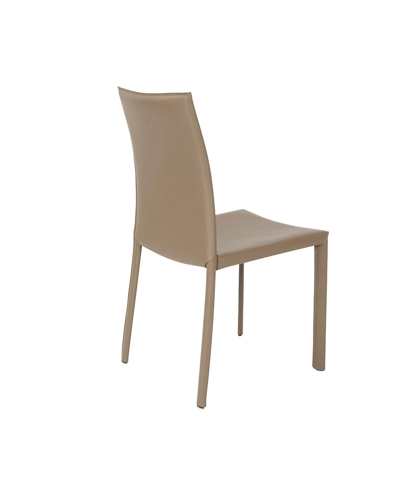 Set of 2 Dining Side Chairs with Padded Seats