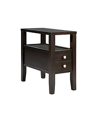 End Table with Two Drawers for Living Room or Bedroom Storage