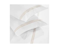 Superior Brandon Cotton Three-Line Embroidered Deep Pocket Bed Sheet Set