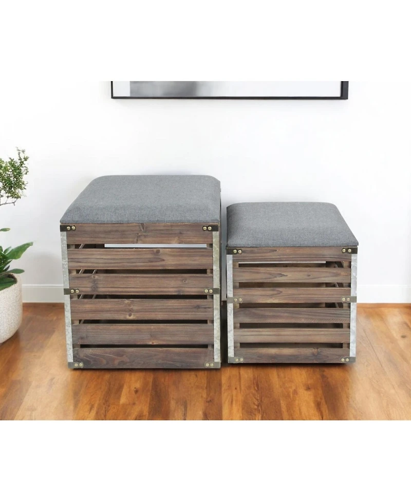 Set Of 2 Square Stor