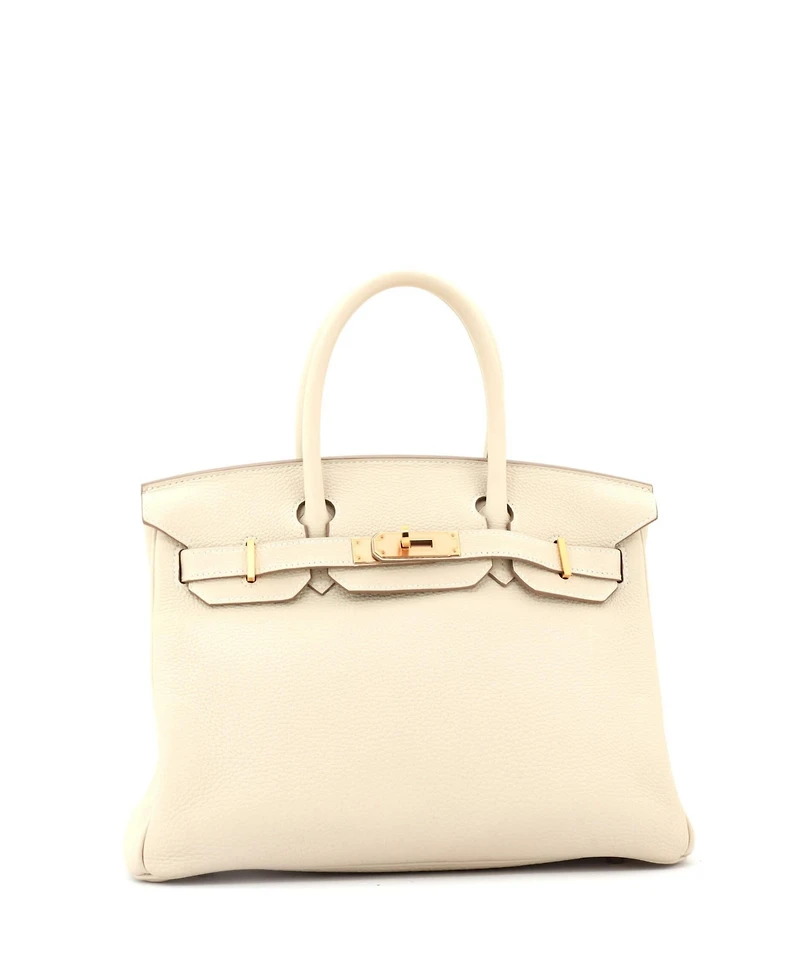 Pre-Owned Hermes Birkin 30 Handbag Light Togo with Rose Gold Hardware