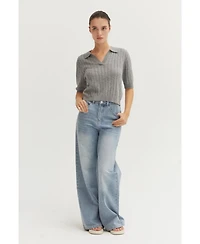 Crescent Women's Saman Pointelle Knit Top