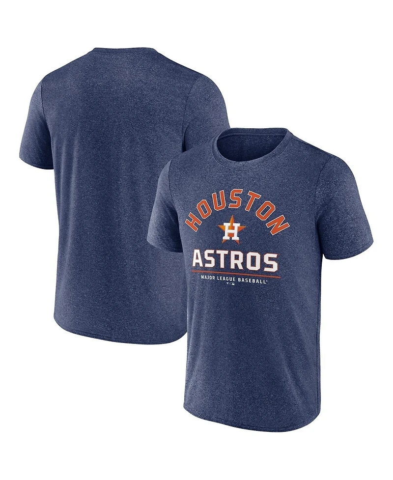Fanatics Men's Heather Navy Houston Astros Front Center T-Shirt