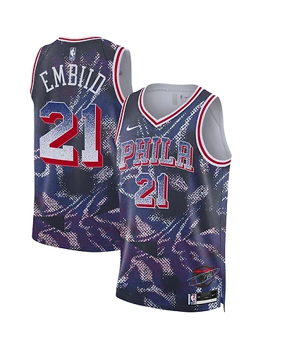 Nike Men's and Women's Joel Embiid Navy Philadelphia 76ers 2025 Select Series Swingman Player Jersey