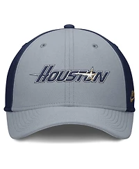 Nike Men's Gray/Navy Houston Astros Rise Swoosh Performance Flex Hat