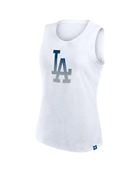 Fanatics Women's White Los Angeles Dodgers Activate Slub Tank Top