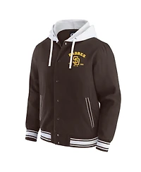 Darius Rucker Collection by Fanatics Men's Brown San Diego Padres Full-Snap Hooded Jacket