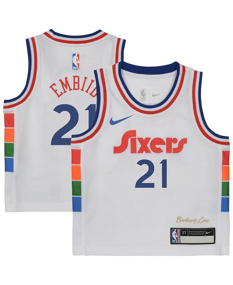 Nike Toddler Joel Embiid White Philadelphia 76ers 2024/25 Swingman Player Jersey - City Edition