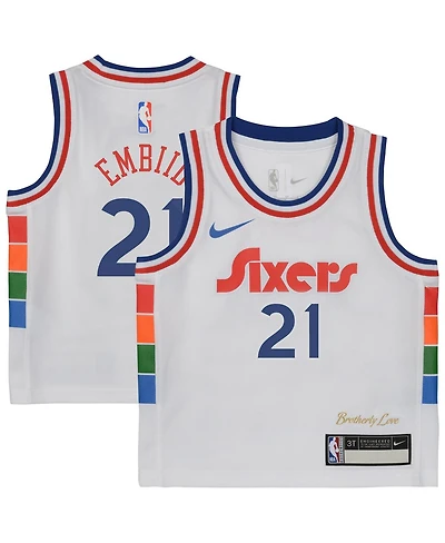 Nike Toddler Joel Embiid White Philadelphia 76ers 2024/25 Swingman Player Jersey - City Edition