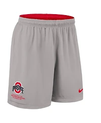 Nike Men's Scarlet/Gray Ohio State Buckeyes 2025 Sideline Reversible Performance Shorts