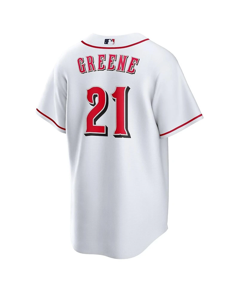 Nike Men's Hunter Greene White Cincinnati Reds Home Replica Jersey