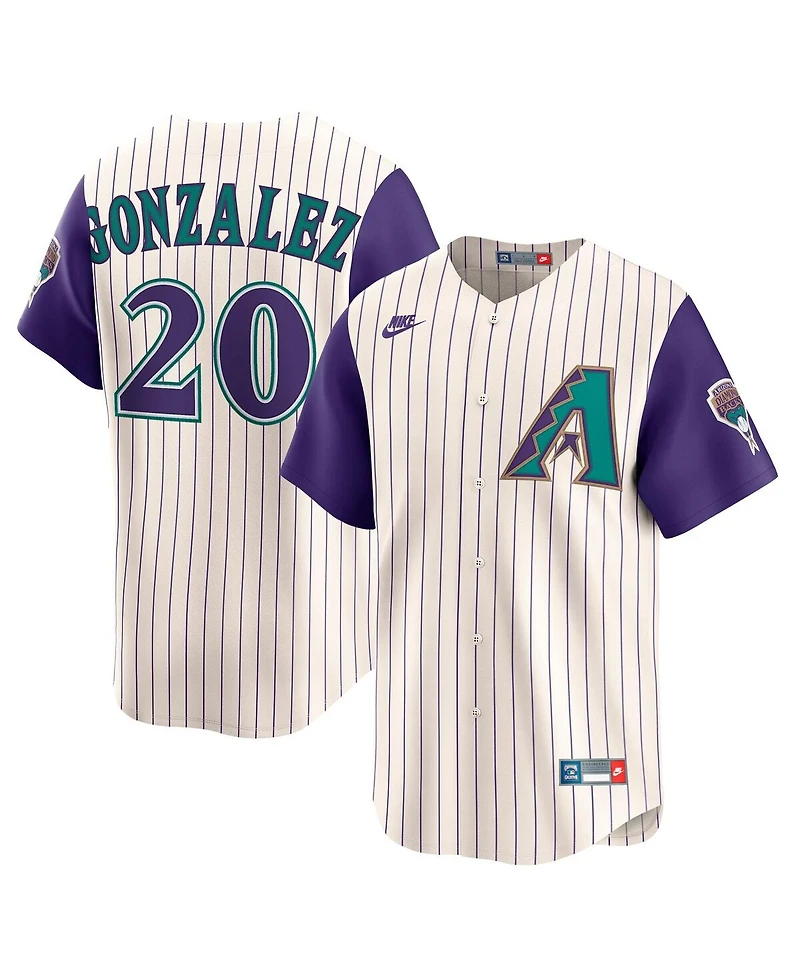 Nike Men's Luis Gonzalez Cream Arizona Diamondbacks Throwback Cooperstown Collection Limited Jersey