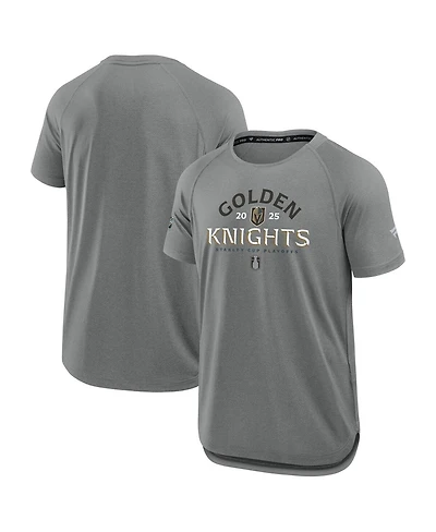 Fanatics Men's Heather Gray Vegas Golden Knights 2025 Stanley Cup Playoffs Authentic Pro Rink Performance T-Shirt