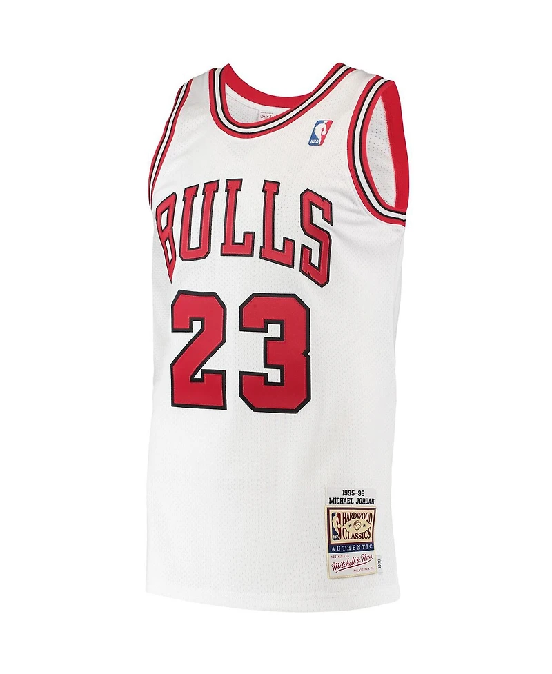 Mitchell & Ness Men's Michael Jordan White Chicago Bulls 1995 Hardwood Classics Authentic Jersey