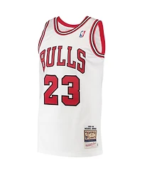 Mitchell & Ness Men's Michael Jordan White Chicago Bulls 1995 Hardwood Classics Authentic Jersey