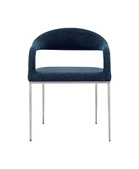 Modern Open Back Upholstered Dining Arm Chairs – Set of 2