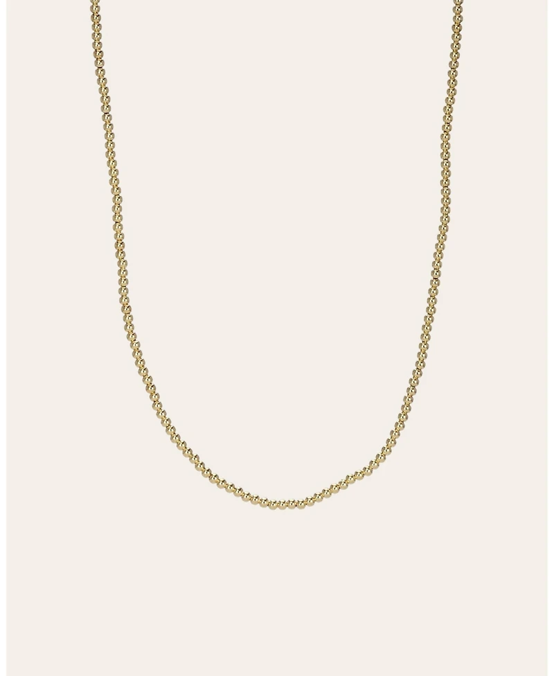14k Gold 2mm Bead Necklace