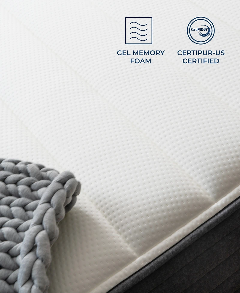 Brooklyn Bedding Select 12" Gel Memory Foam Hybrid Cushion Firm Tight Top Mattress in a Box