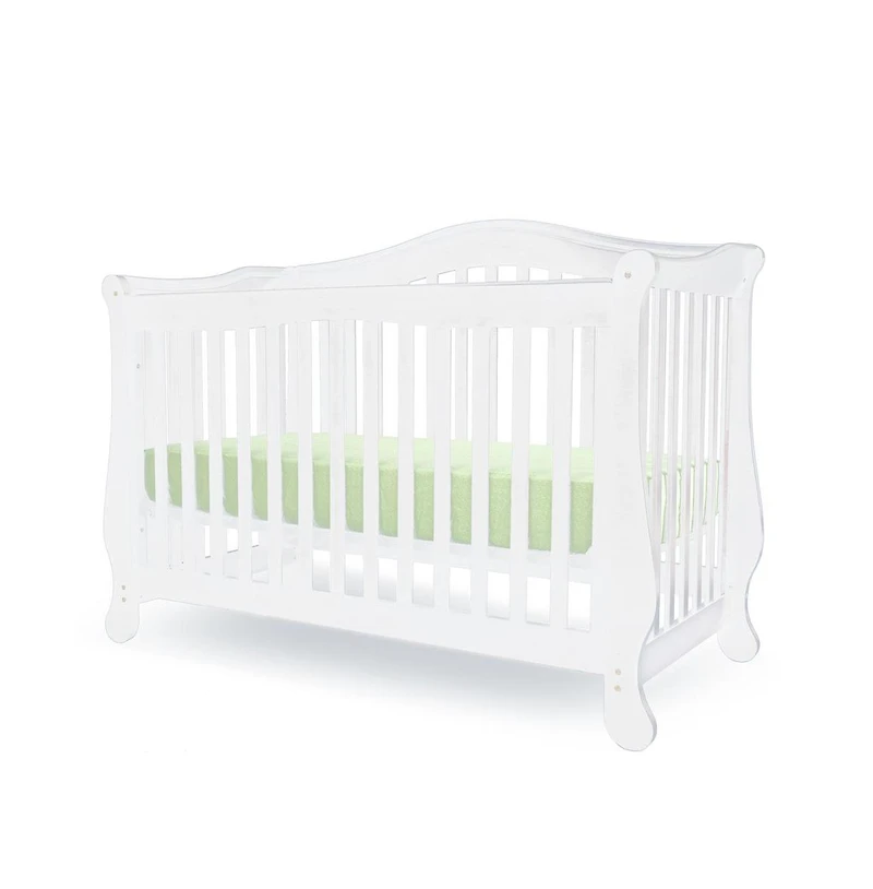 L A Baby The Brentwood 4 in 1 Convertible Full Sized Wood Crib, White