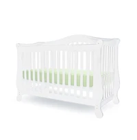 L A Baby The Brentwood 4 in 1 Convertible Full Sized Wood Crib, White