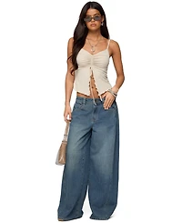 Edikted Women's Landon Drawstring Split Front Top