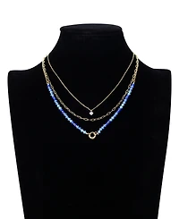 Unwritten Cubic Zirconia Beaded Layered Necklace Set