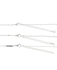 Unwritten Cubic Zirconia Double Butterfly Layered Necklace Set