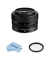 Nikon Nikkor Z 24-50mm f/4-6.3 Lens, Bundle with ProOptic Pro Digital 52mm Multi Coated Uv Filter, Cleaning Cloth