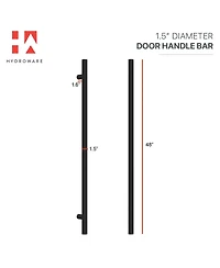 Hydroware Round Series Door Handle - Black