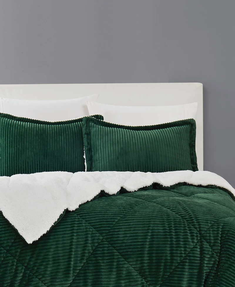 Brooklyn Loom Essential Corduroy 3-Pc. Comforter Set