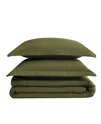 Brooklyn Loom Oversized Cotton Percale 3-Pc. Comforter Set, Full/Queen