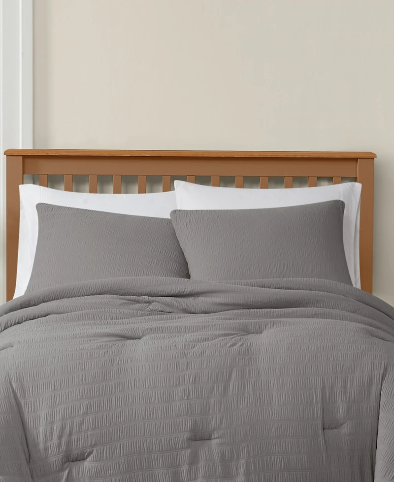 Truly Soft Crinkle Garment Wash Solid -Pc. Comforter Set