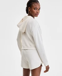Id Ideology Women's Cropped Zippered Hoodie, Exclusively at Macy's