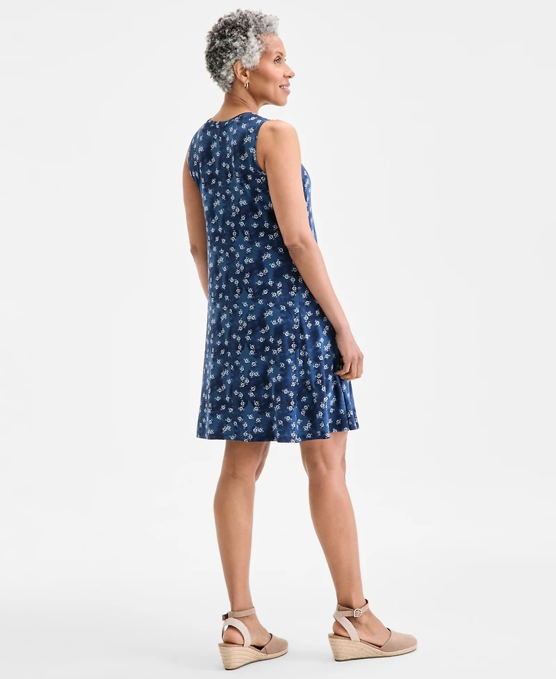 Style & Co Petite Printed Sleeveless Flip Flop Dress