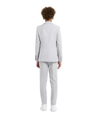 Opposuits Big Boys Groovy Grey Slim Fit Solid Suit Including Blazer, Pants and Clip-On-Tie