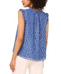 Parker Women's The Jenna Metallic-Pattern Tie-Neck Top