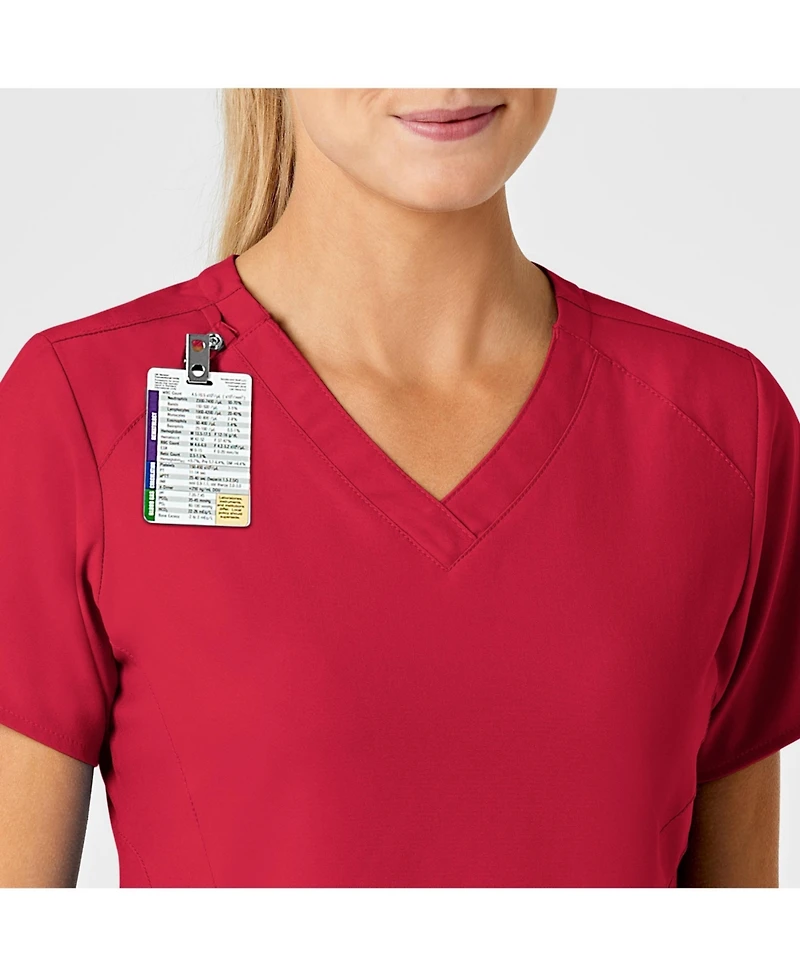 Wink Plus W123 Stylized V-Neck Scrub Top