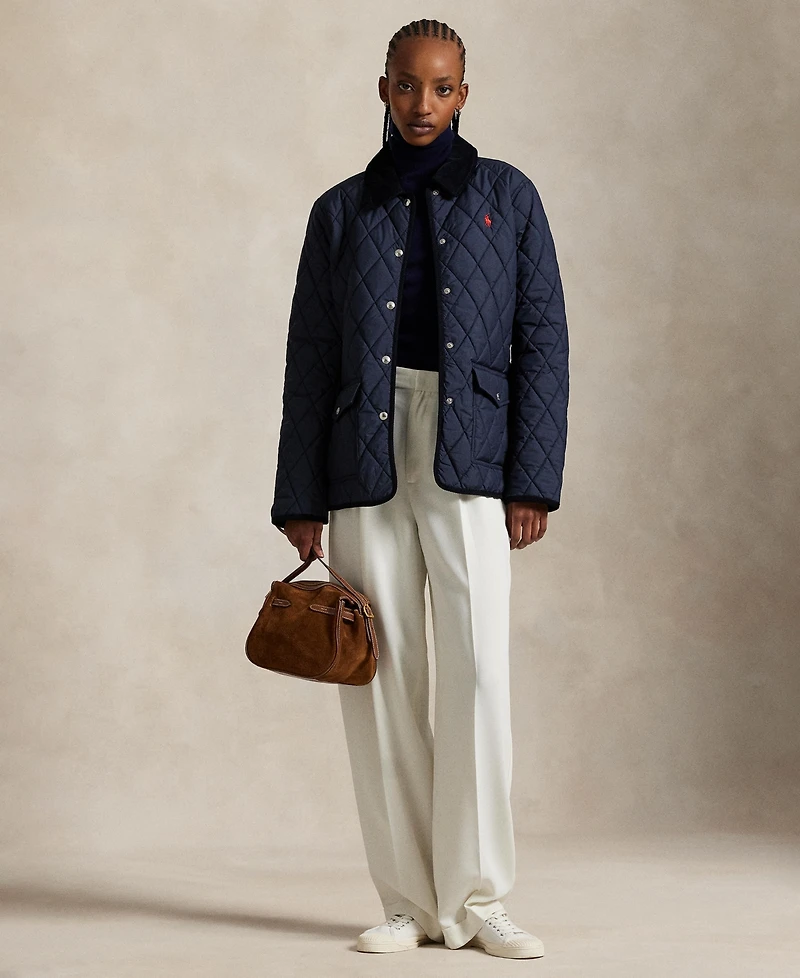 Polo Ralph Lauren Women's Corduroy-Trim Quilted Barn Jacket