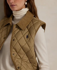 Polo Ralph Lauren Women's Corduroy-Trim Quilted Vest