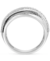 Effy Black & White Diamond Multi-Row Ring (7/8 ct. t.w.) in 14k White Gold