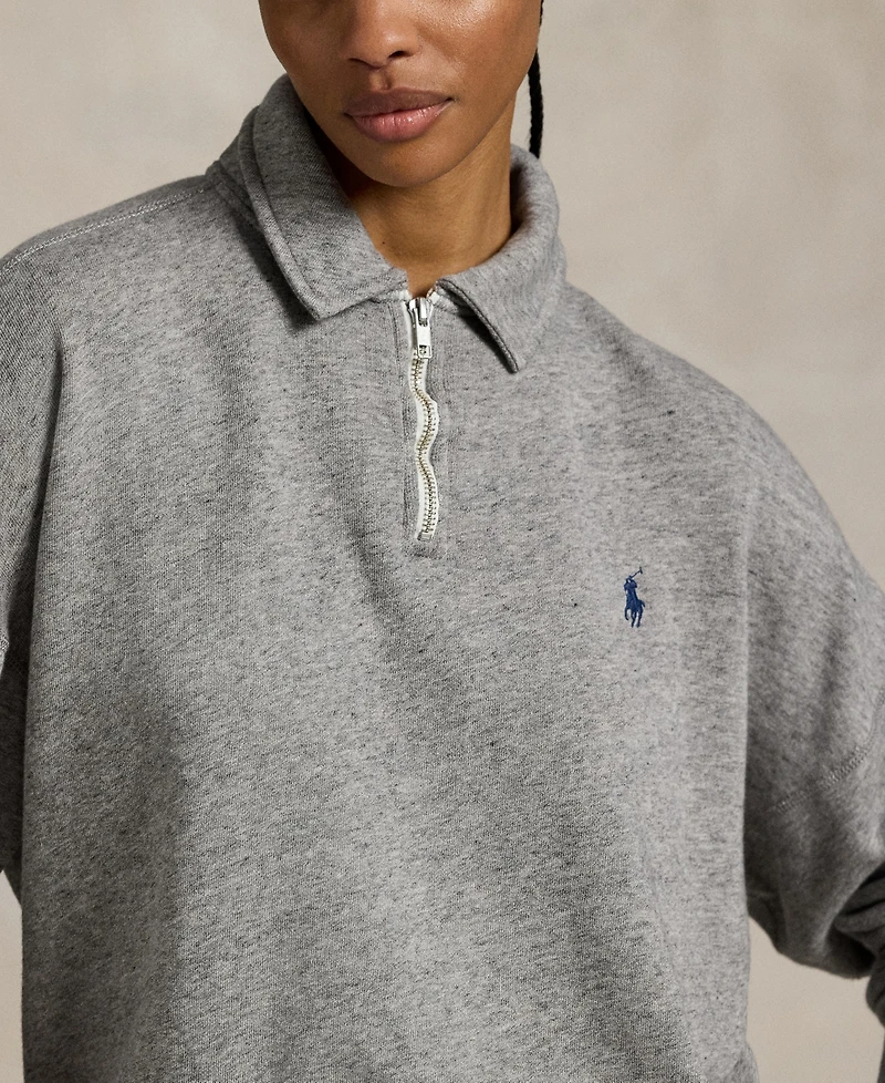 Polo Ralph Lauren Women's Lightweight Fleece Quarter-Zip Sweatshirt
