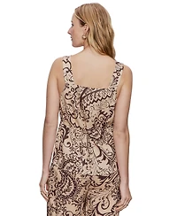 Sanctuary Women's Desert Square-Neck Button-Front Tank Top