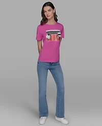 Karl Lagerfeld Paris Petite & Choupette Graphic Tee
