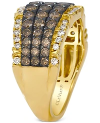 Le Vian Chocolate Diamond & Nude Diamond Multirow Ring (1-5/8 ct. t.w.) in 14k Gold