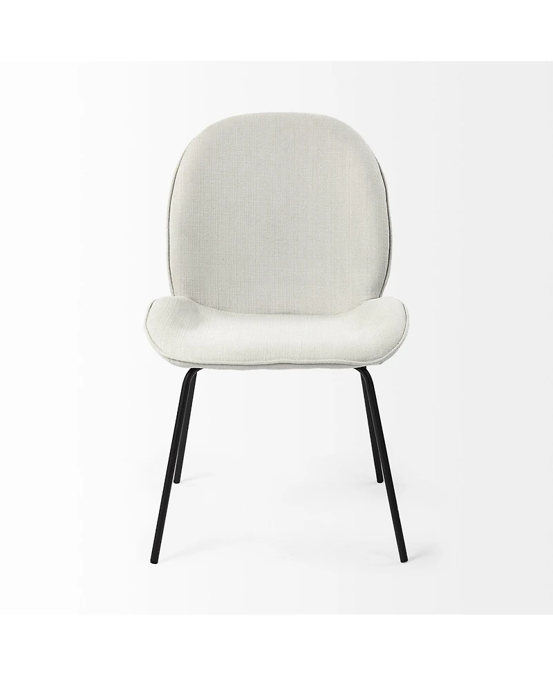 Set of 2 Fabric Side Chairs with Cushioned Seats for Dining and Home Decor