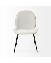 Set of 2 Fabric Side Chairs with Cushioned Seats for Dining and Home Decor