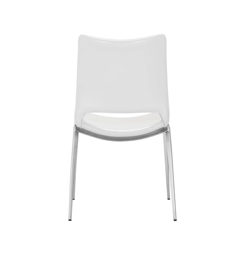 Upholstered Faux Leather Dining Chairs Set of 2 Open Back Side Chairs for Home